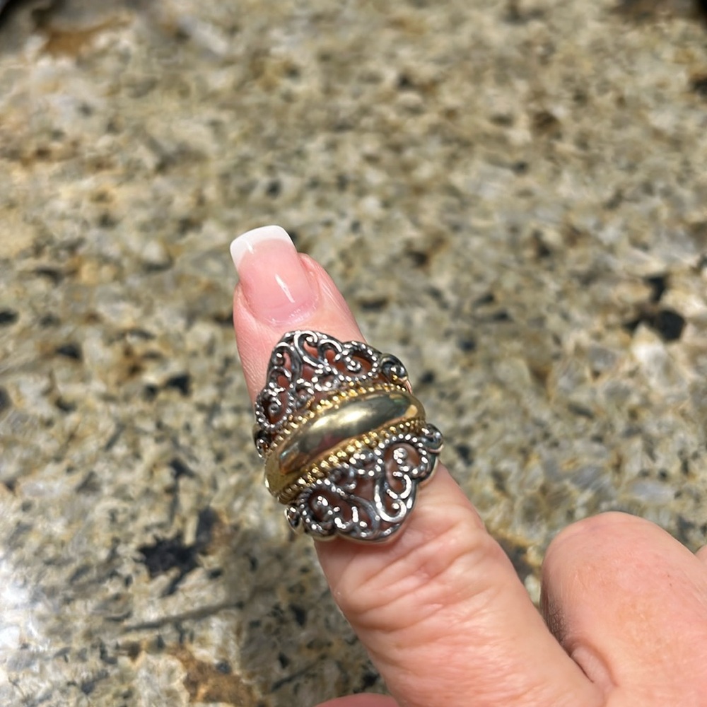 Unique 2 Piece, 3 Look Ring Set